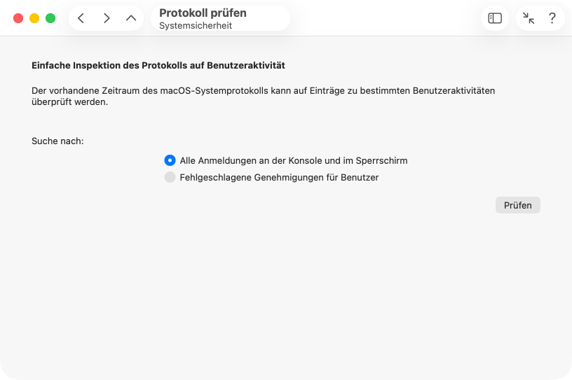 Das Systemprotokoll lässt sich auswerten, um mögliche Einbruchsversuche zu erkennen