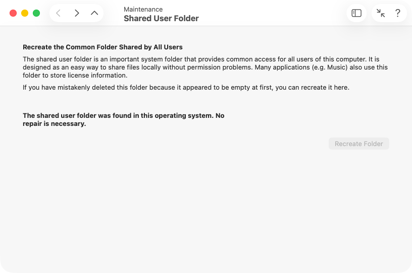 Shared User Folder