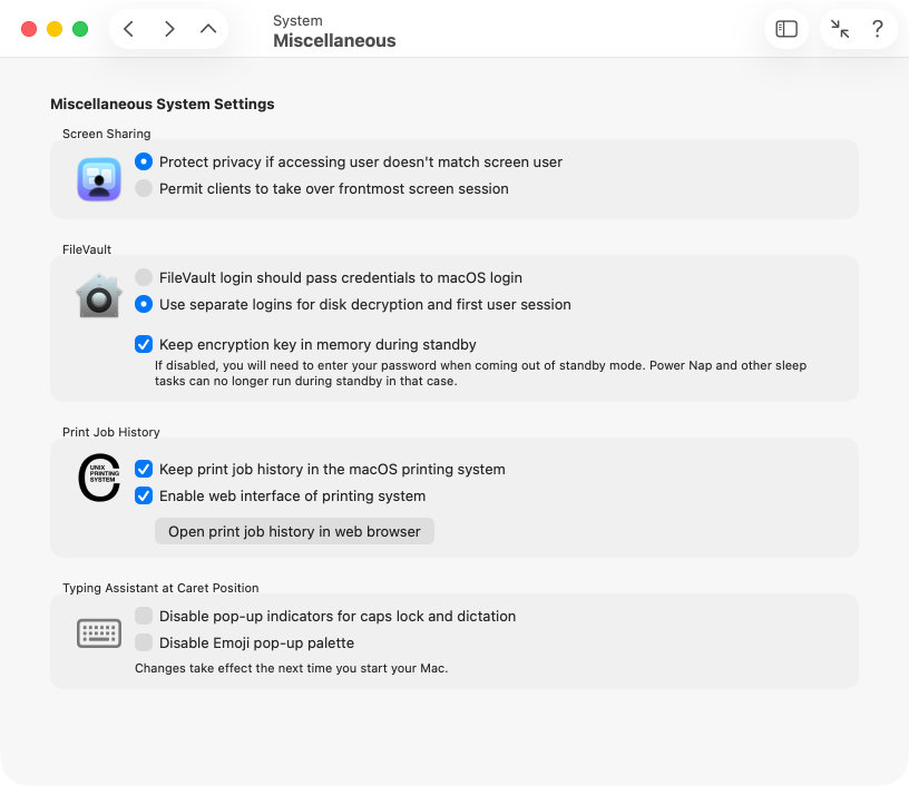 Get access to special system-wide settings.