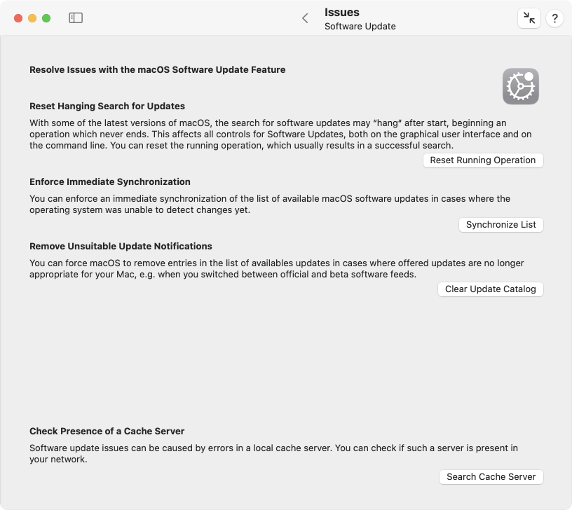 Resolving Issues with the Software Update Feature of macOS