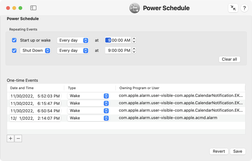 The missing user
                interface for the power schedule feature (and more) is
                brought back to macOS.